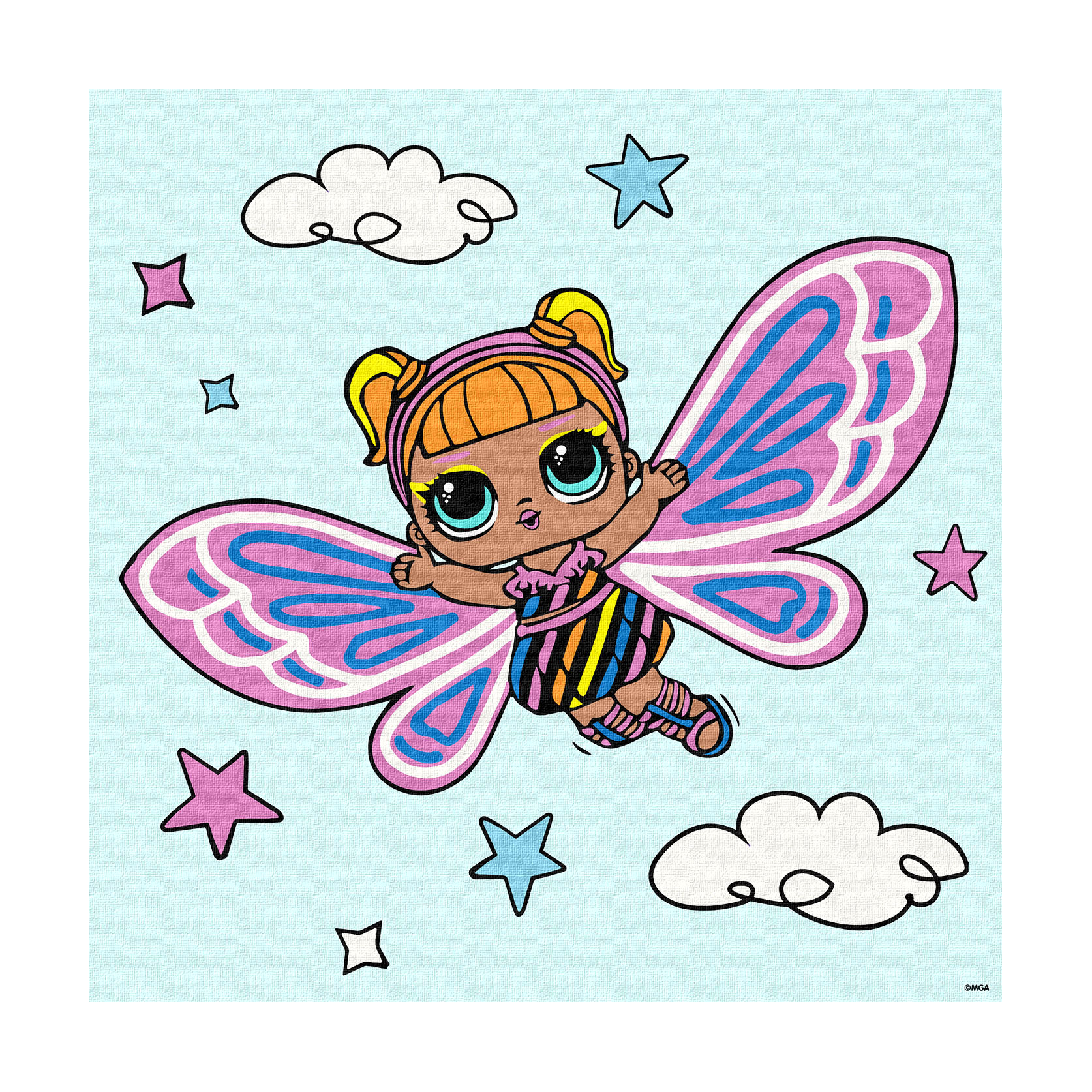 Картина за номерами Ideyka L.O.L. Surprise! O.M.G. Fairies Flutterstar, 40*40 см (KHO1090)