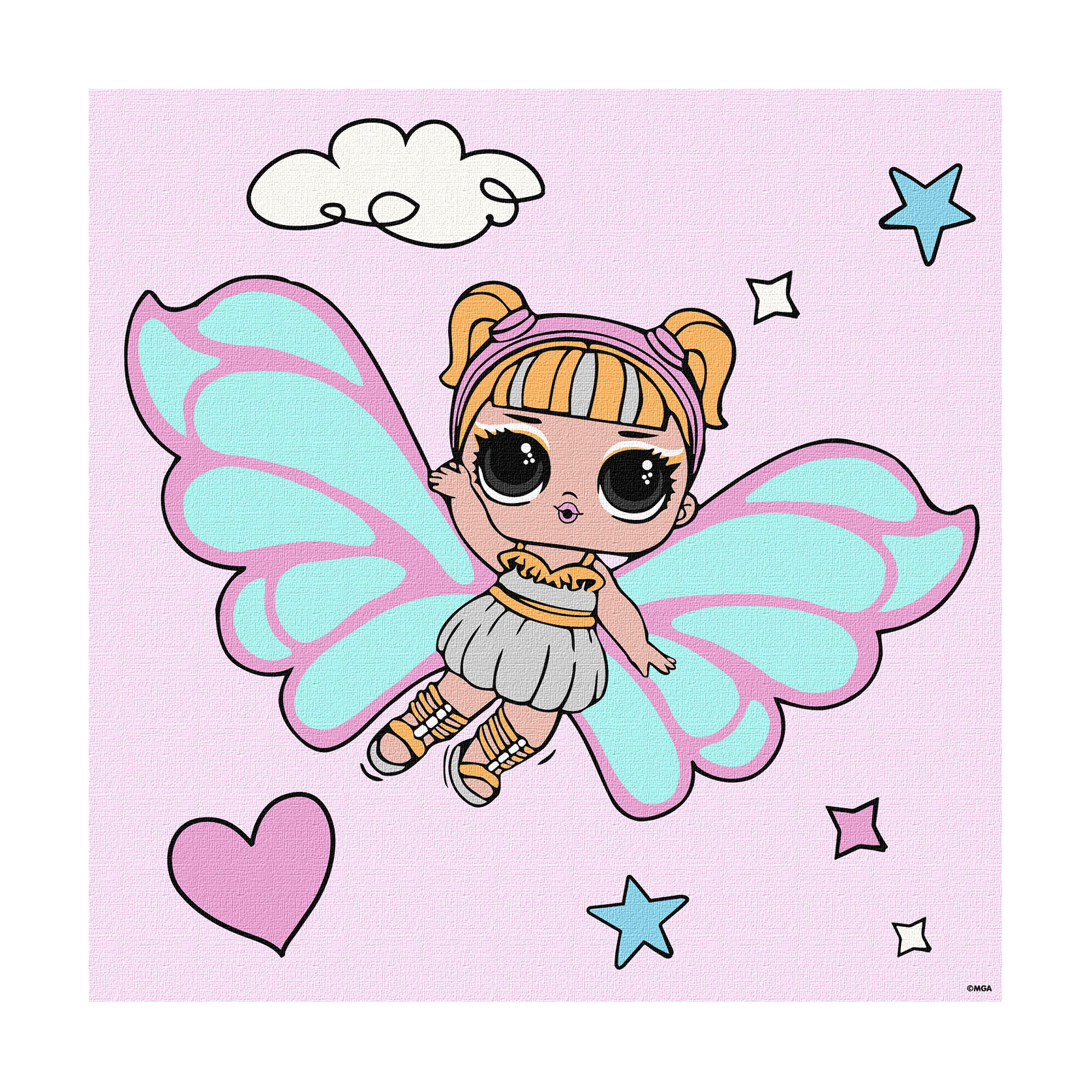 Картина за номерами Ideyka L.O.L. Surprise! O.M.G. Fairies Skystarling, 40*40 см (KHO1092)